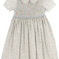 Fall Blossom Smock Dress, Blue