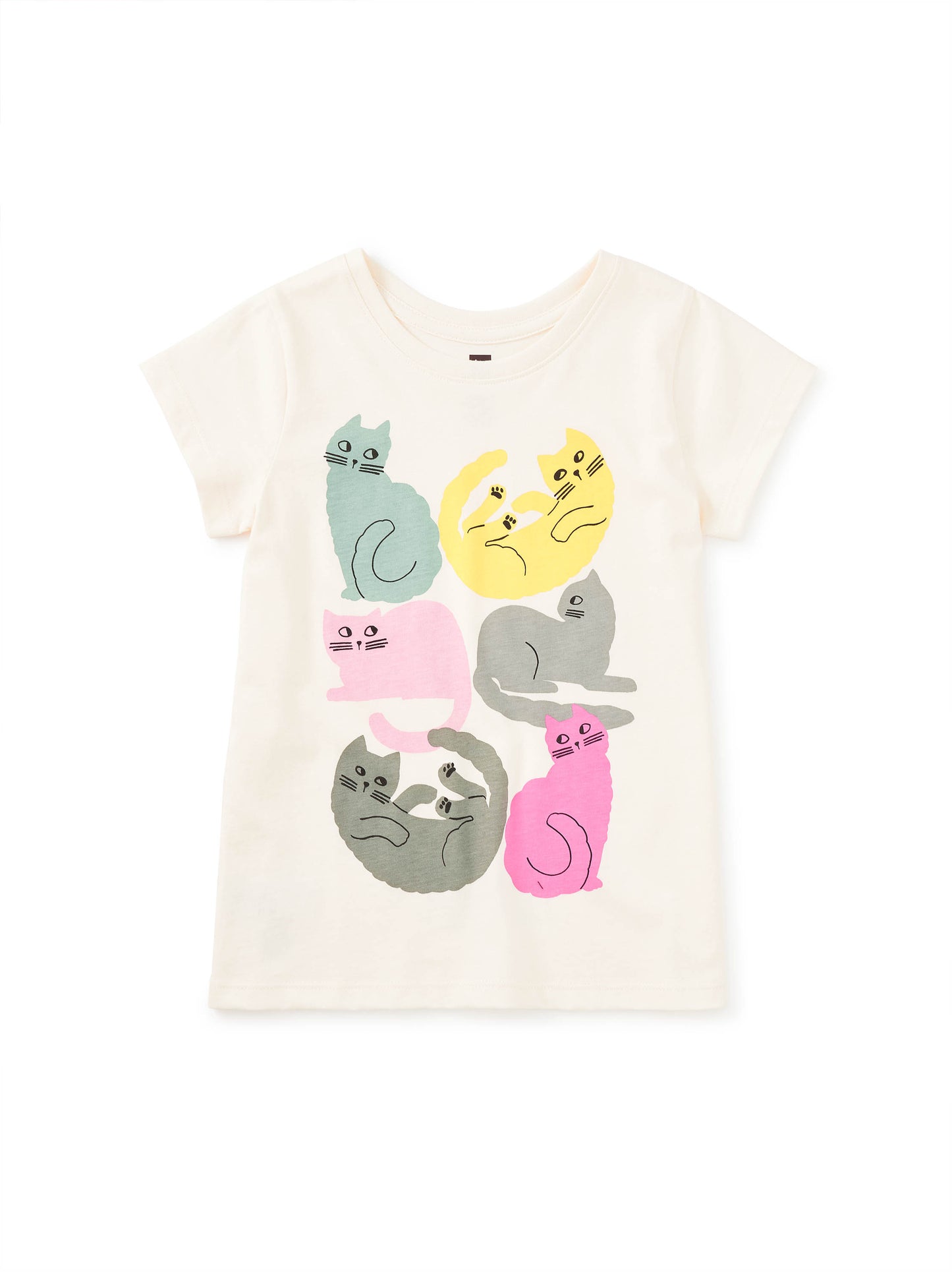 S/S Graphic Tee, Colorful Cats