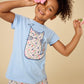 S/S Graphic Tee, Azulejo Cat
