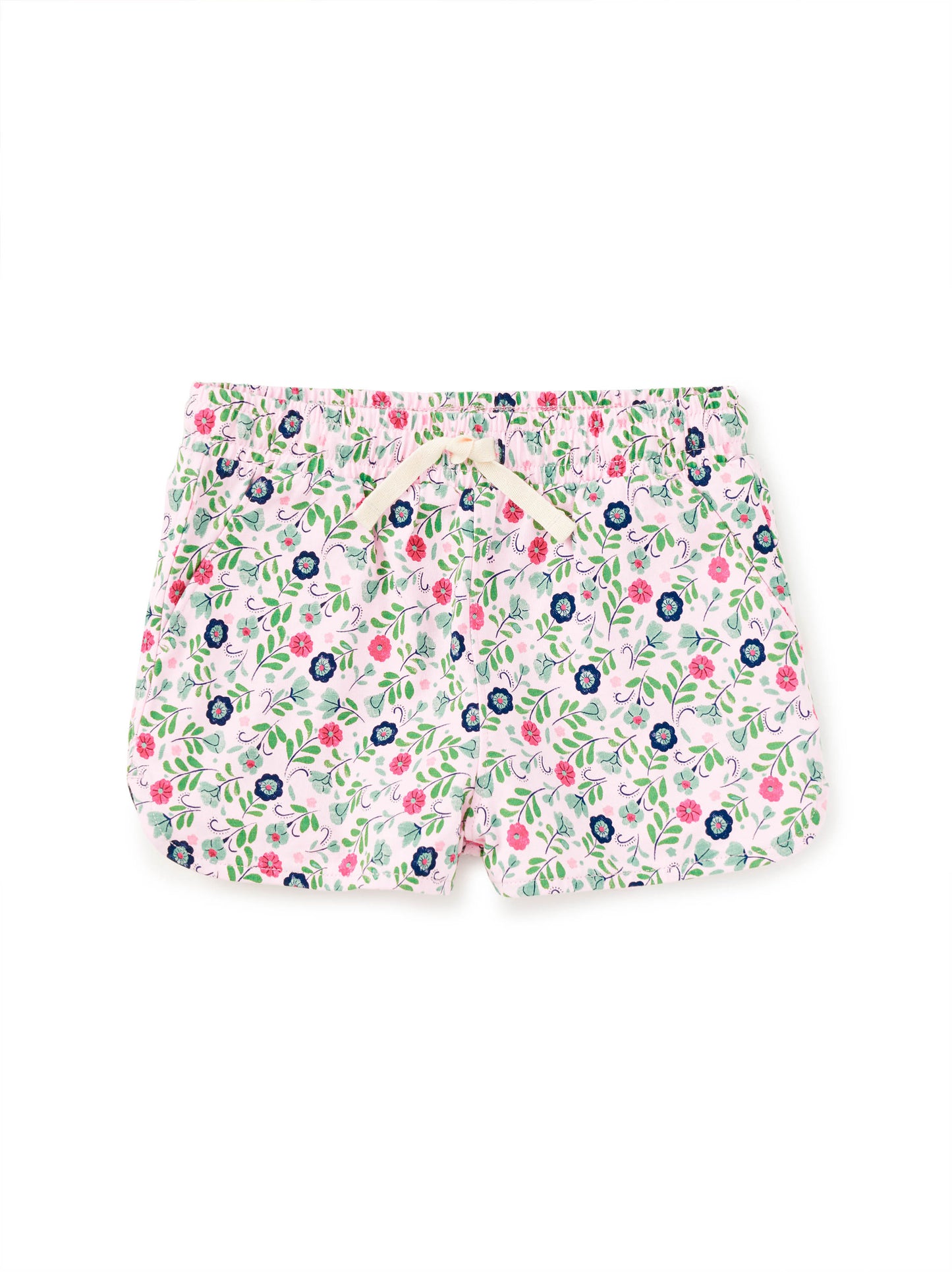 Tie Waist Shorts, Azulejos Florales