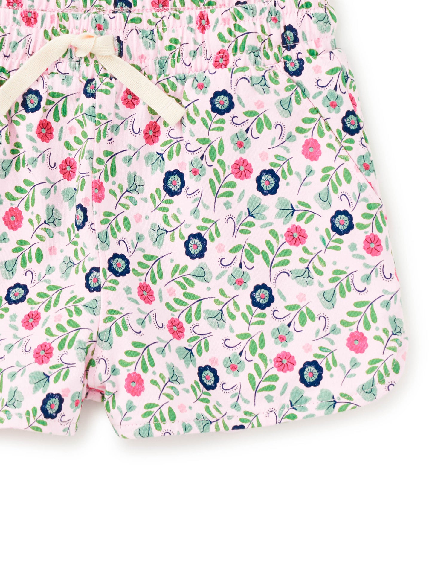 Tie Waist Shorts, Azulejos Florales