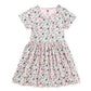S/S Wrap Neck Dress, Azulejos Florales