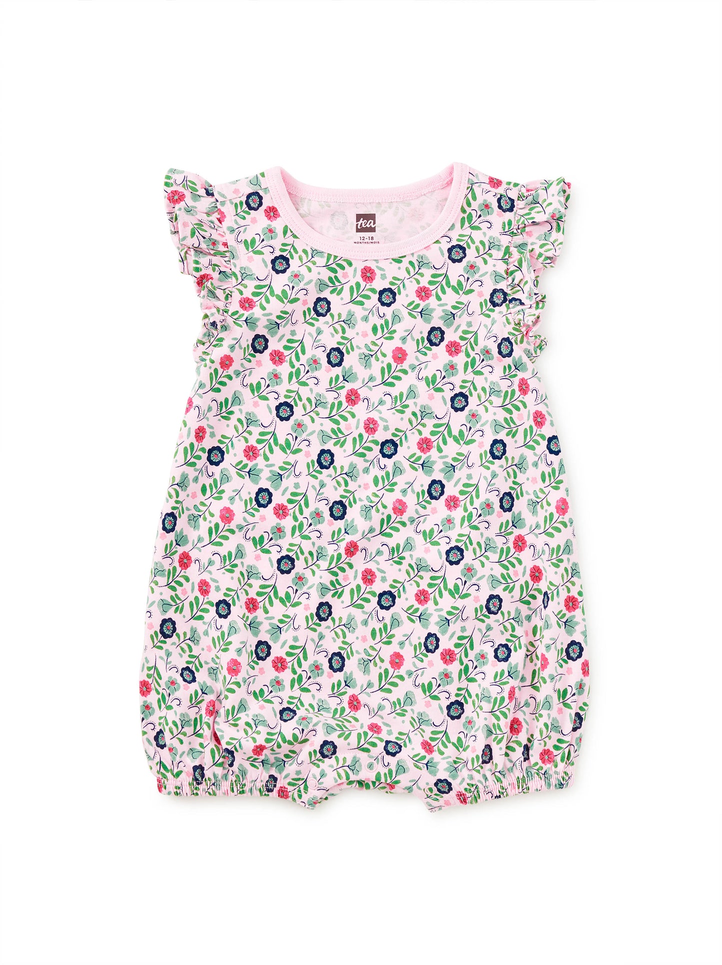 Flutter Baby Romper, Azulejos Florales