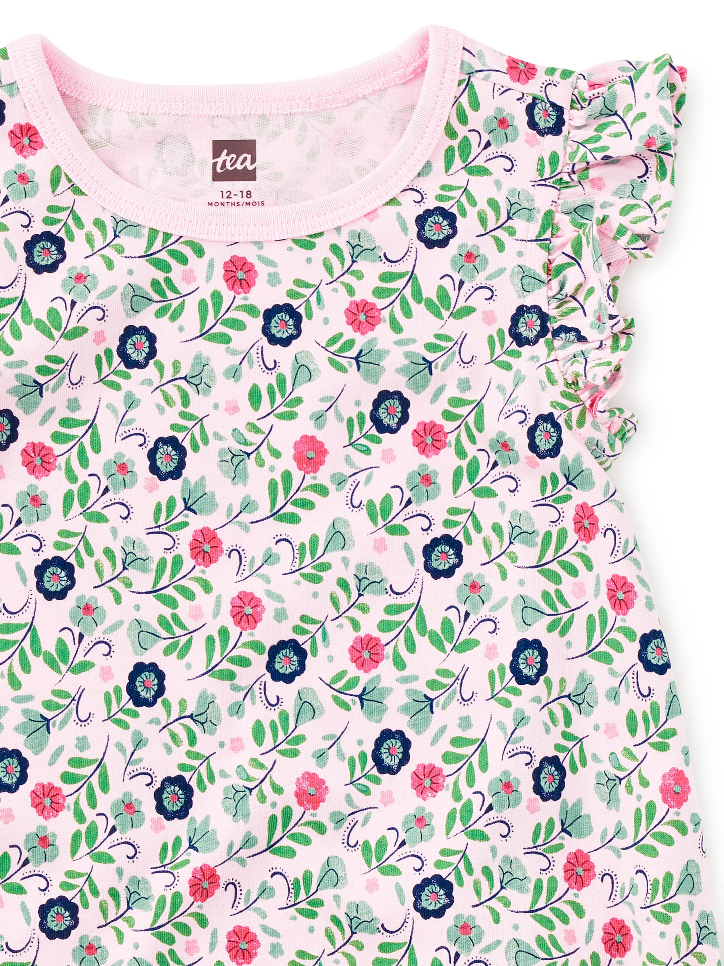 Flutter Baby Romper, Azulejos Florales