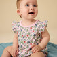 Flutter Baby Romper, Azulejos Florales