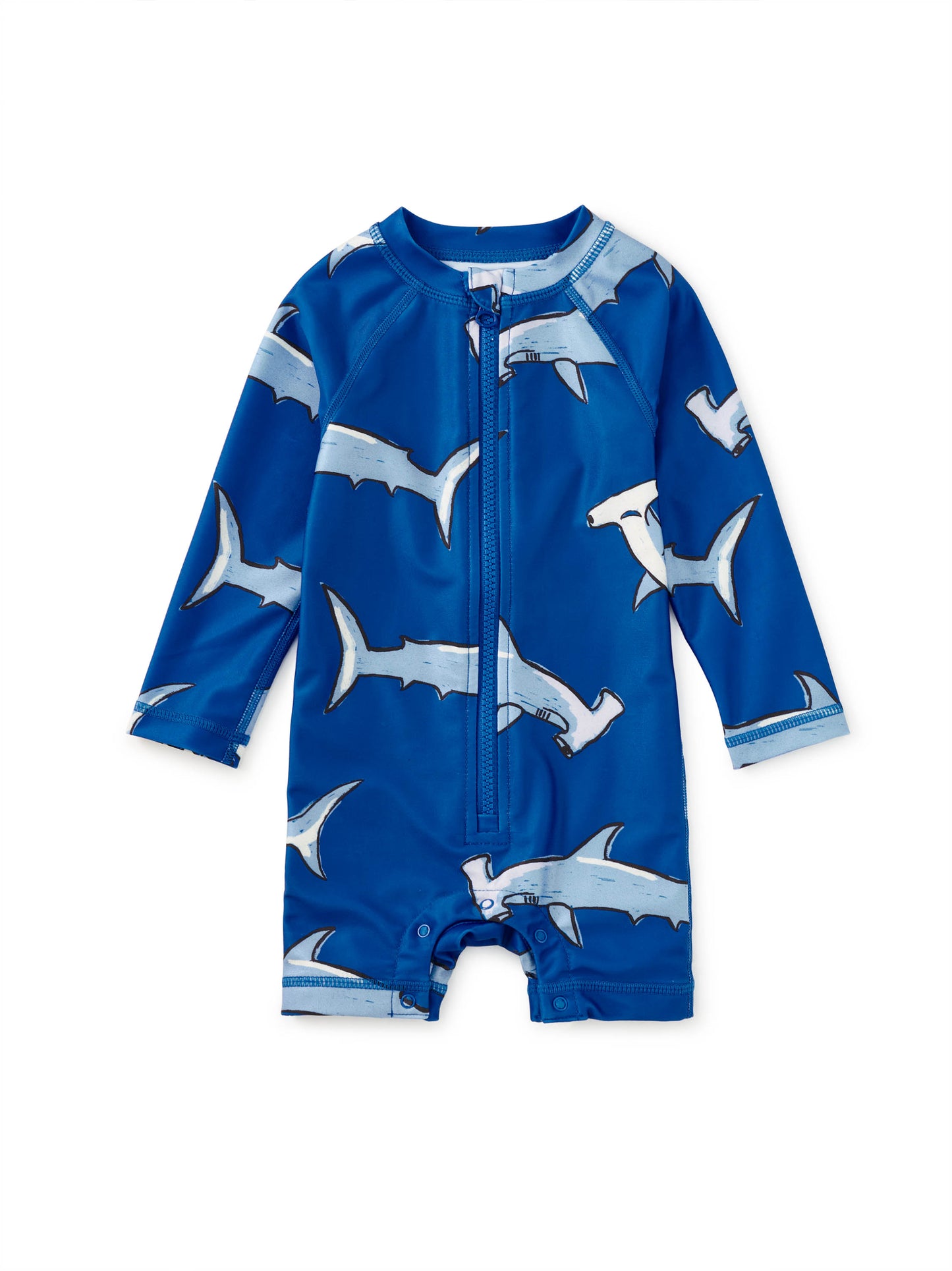 L/S Rash Guard Baby Swimsuit, Hammerhead Sharks