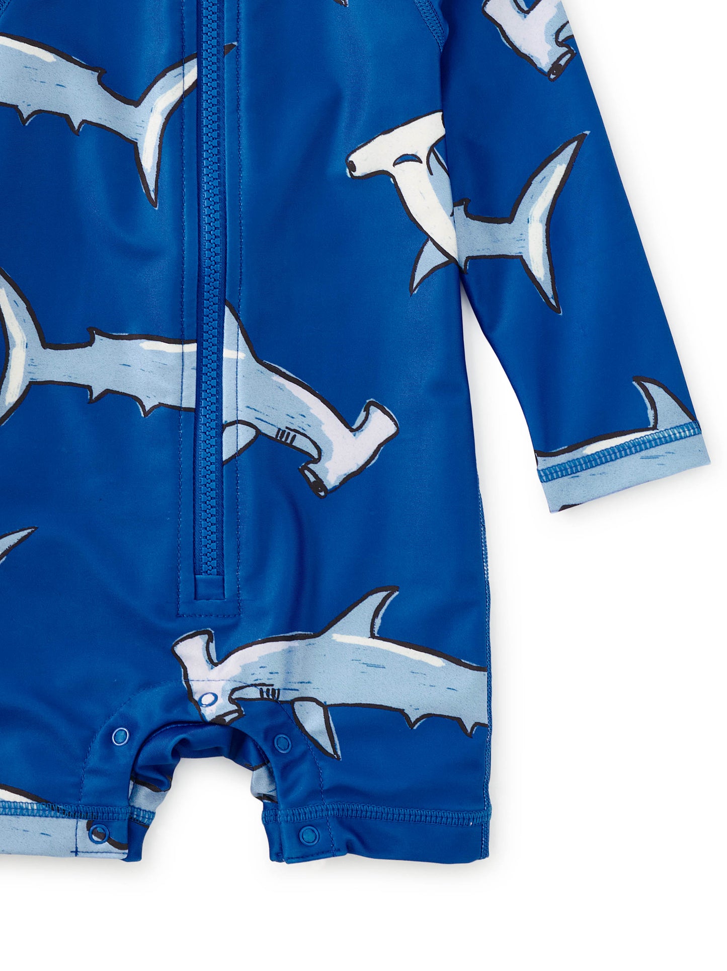 L/S Rash Guard Baby Swimsuit, Hammerhead Sharks