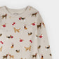 L/S Pajama Set, Puppy Love on Beige
