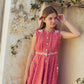 Claudette Coral Dress in Coral Cross Stitch