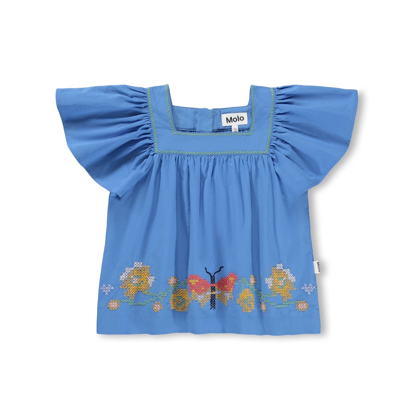 Rosalyn Blouse, Blue Flower