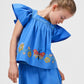 Rosalyn Blouse, Blue Flower