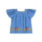 Rosalyn Blouse, Blue Flower