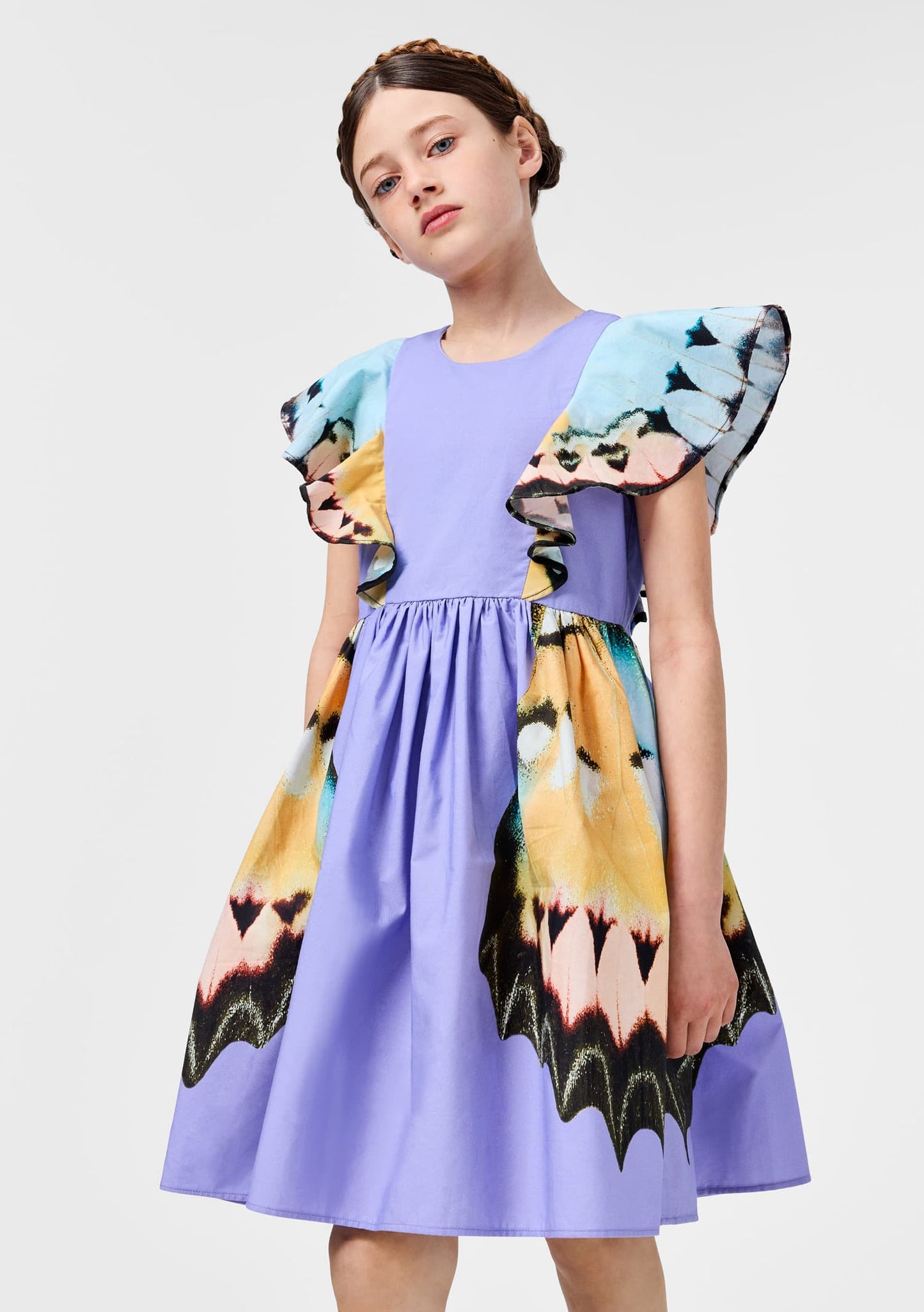 Caty Dress, Lilac Butterfly