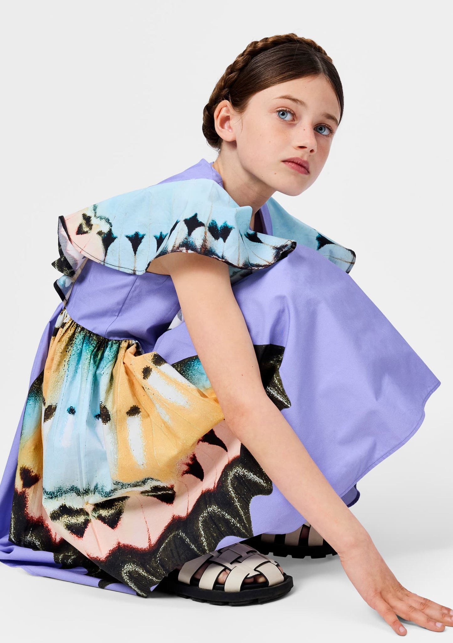 Caty Dress, Lilac Butterfly