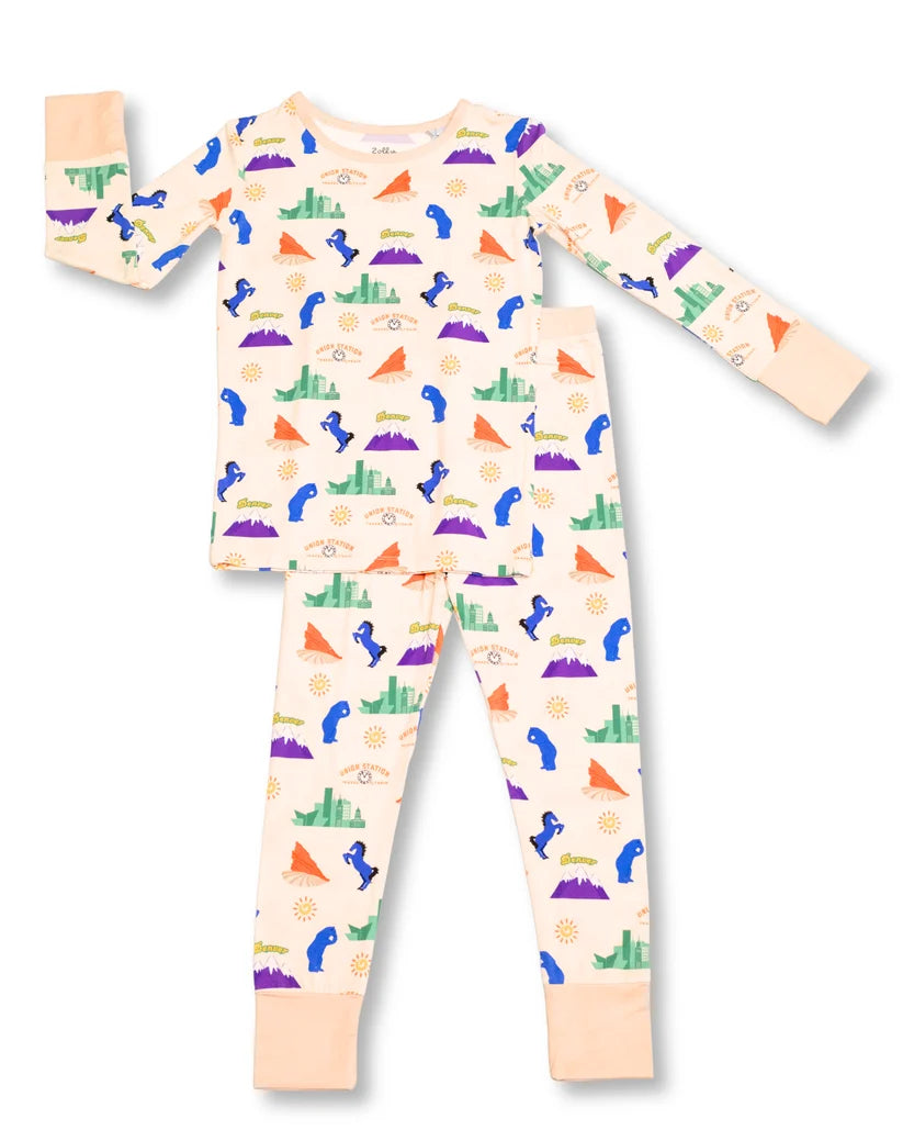 L/S Pajama Set, Denver Landmarks