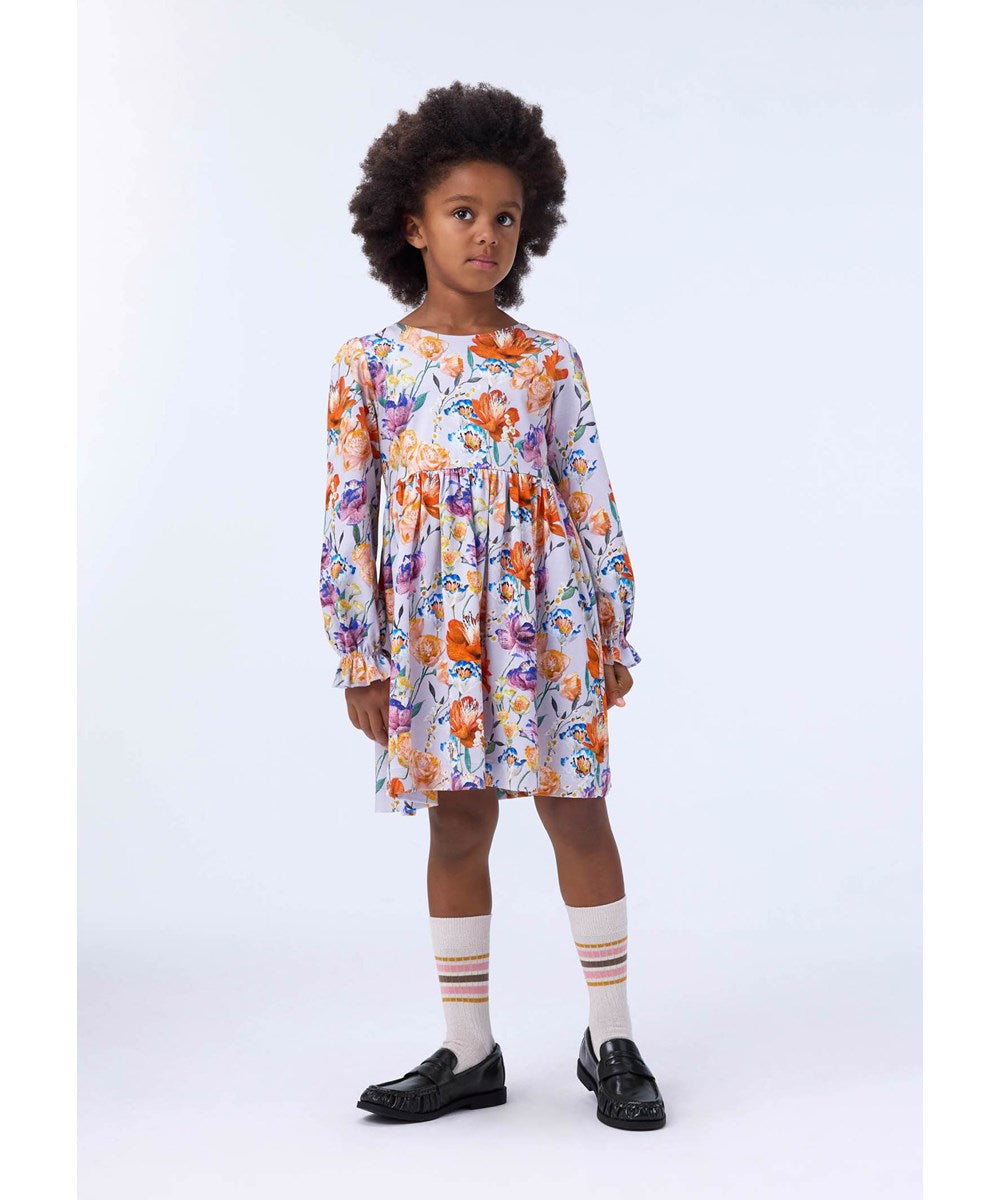 Camie L/S Dress, Paper Flowers