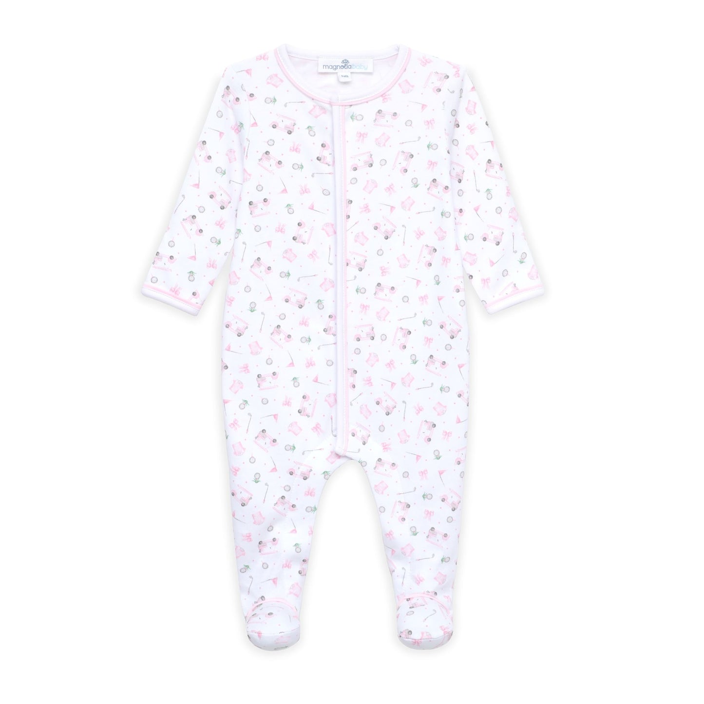 Ruffle Footie, Little Golfer, Pink