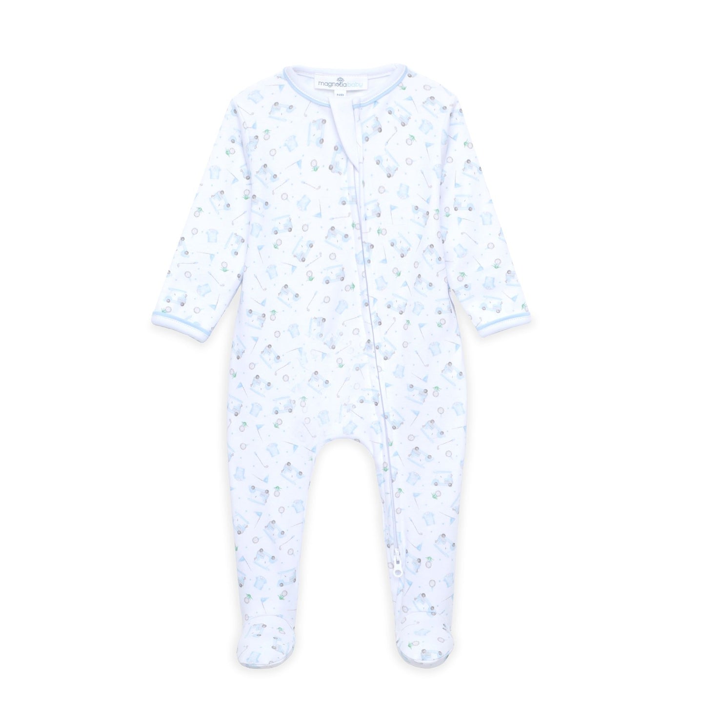 Zip Footie, Little Golfer, Blue
