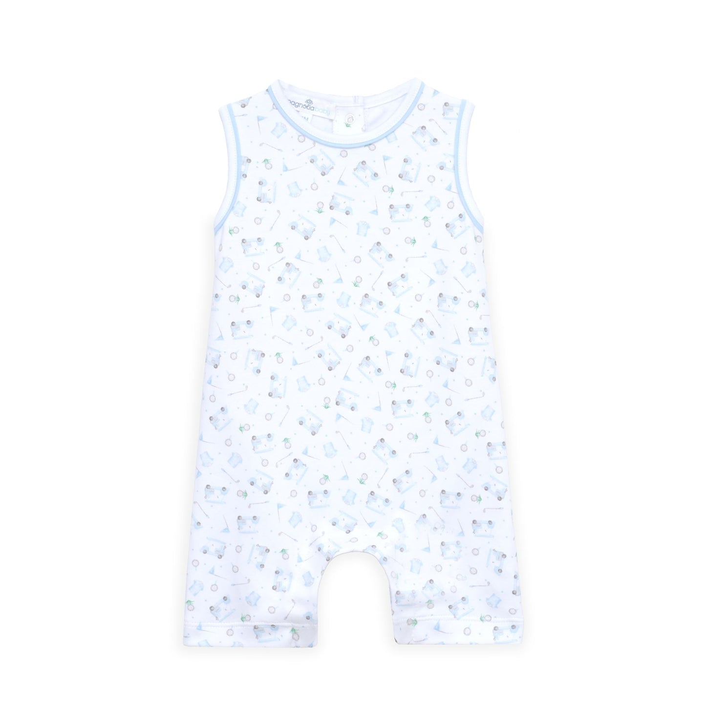 Short Playsuit, Little Golfer, Light Blue