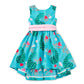 Sleeveless Hi-Lo Sash Dress, Peacock Floral