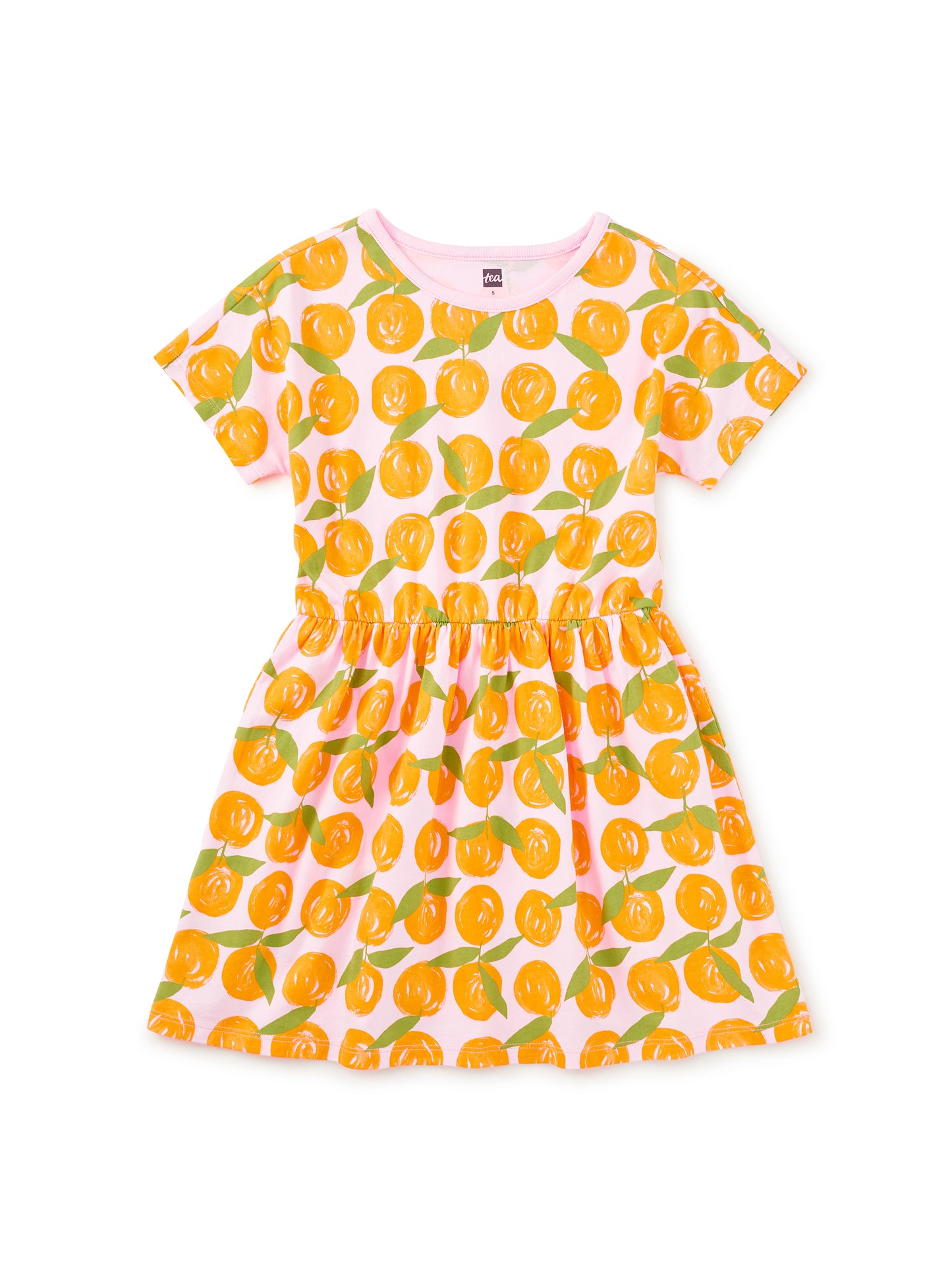 Short Sleeve Twirl Dress, Valencia Orange  Little Bird Denver