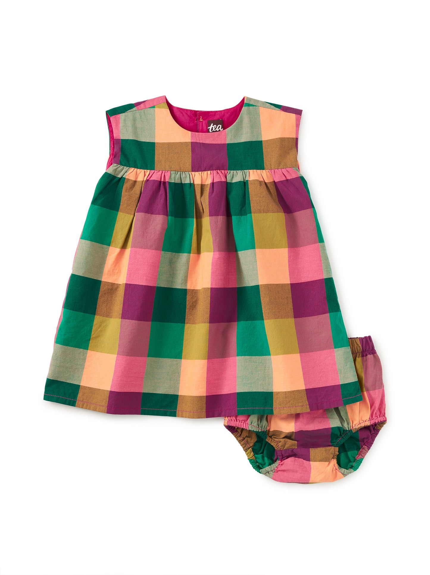 Empire Dress Set, Barcelona Plaid