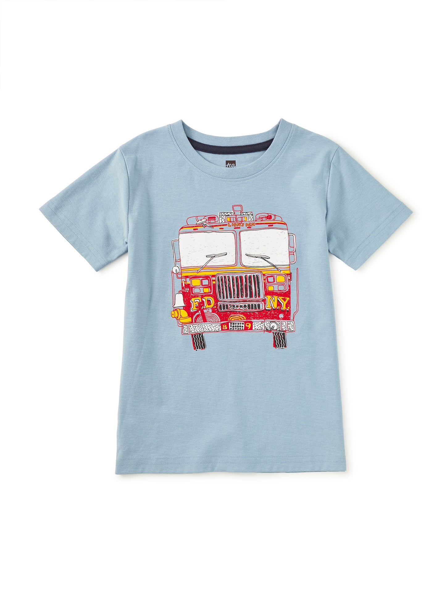 Double-Sided S/S Graphic Tee, Fire Truck