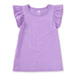 Pom Pom Flutter Top, Paisley Purple