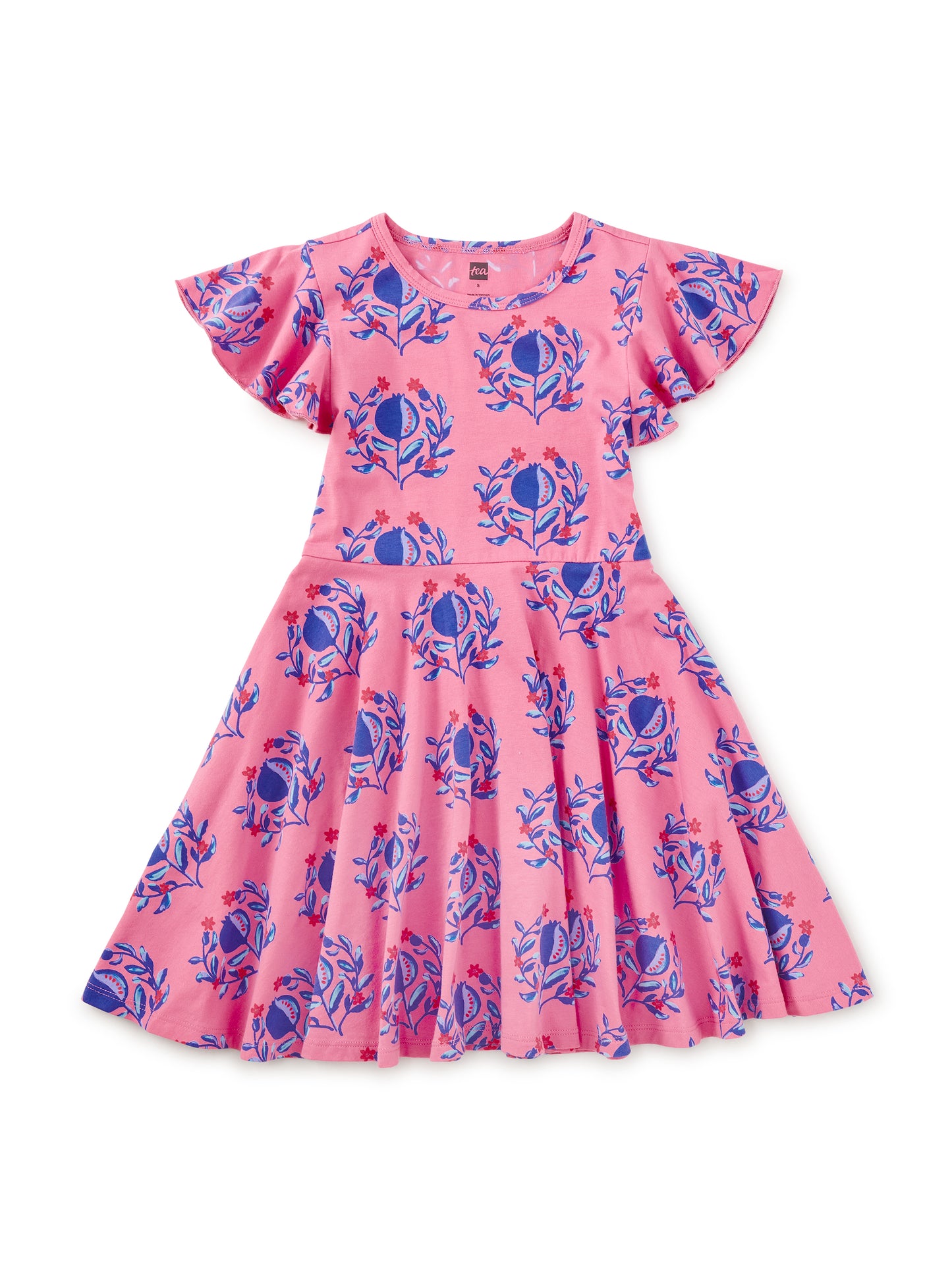 Flutter Sleeve Twirl Dress,