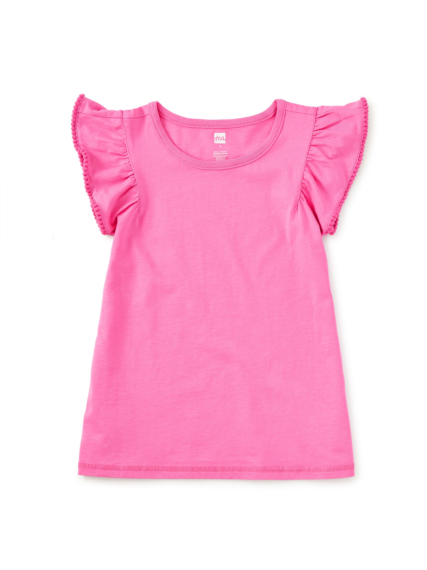 Pom Pom Flutter Top, Carousel Pink