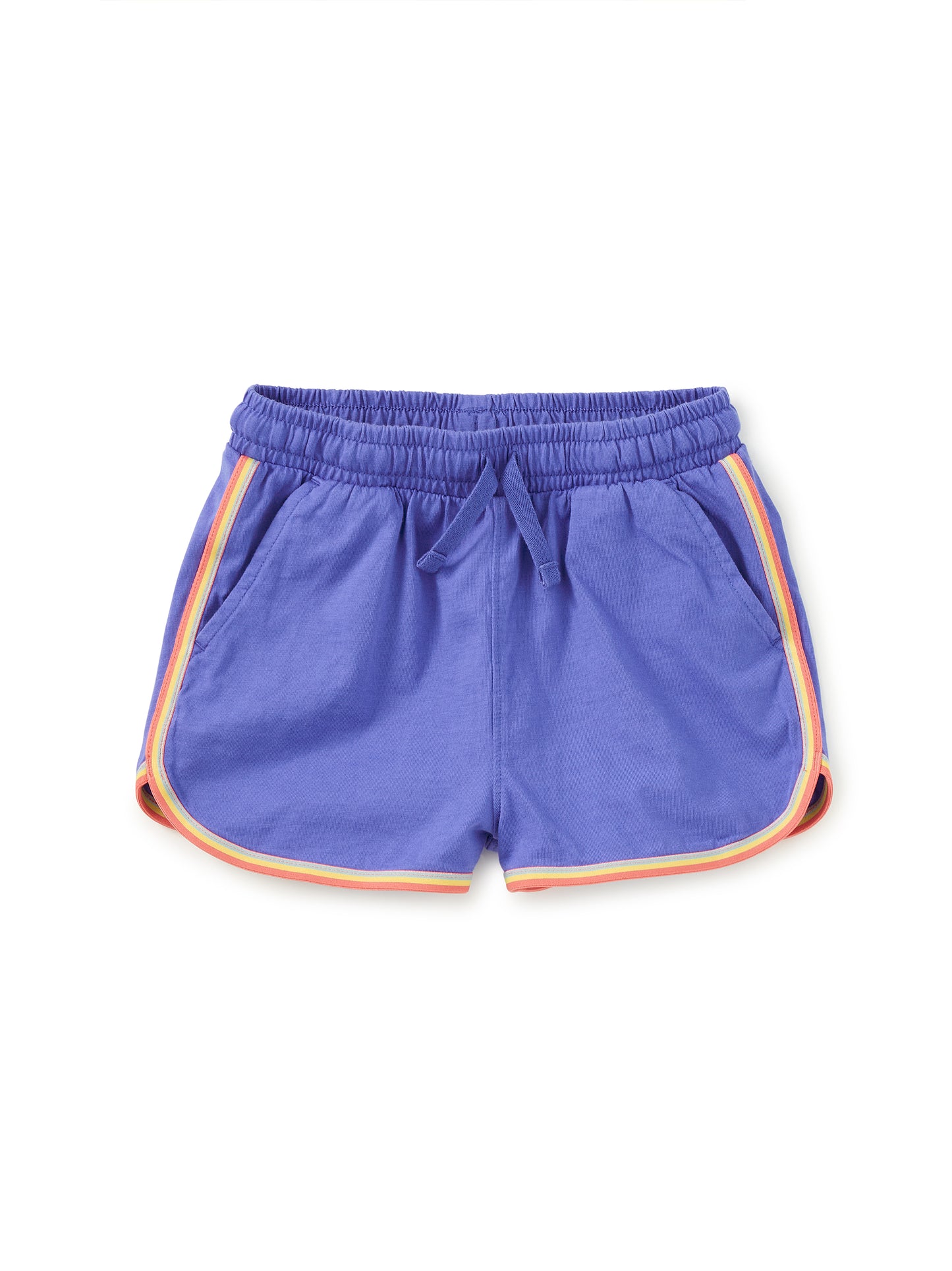 Rainbow Binding Track Shorts, Morning Glory
