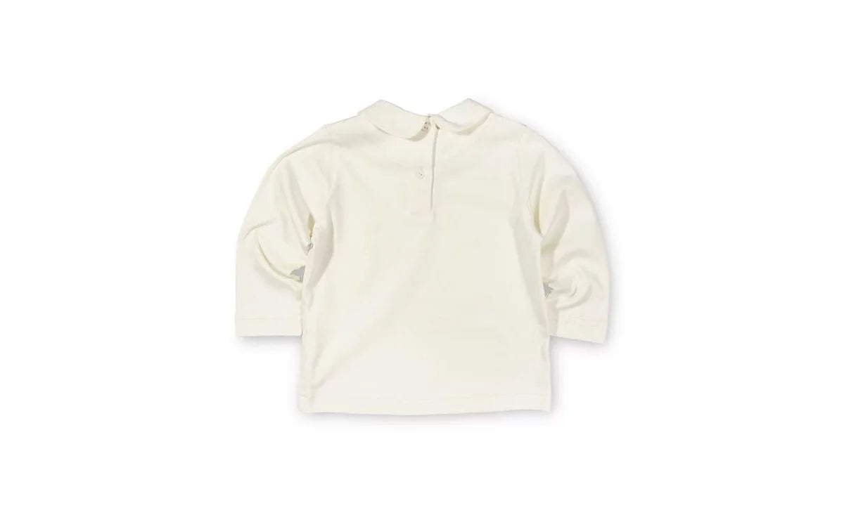 Knit L/S Blouse w/Embroidered Flowers