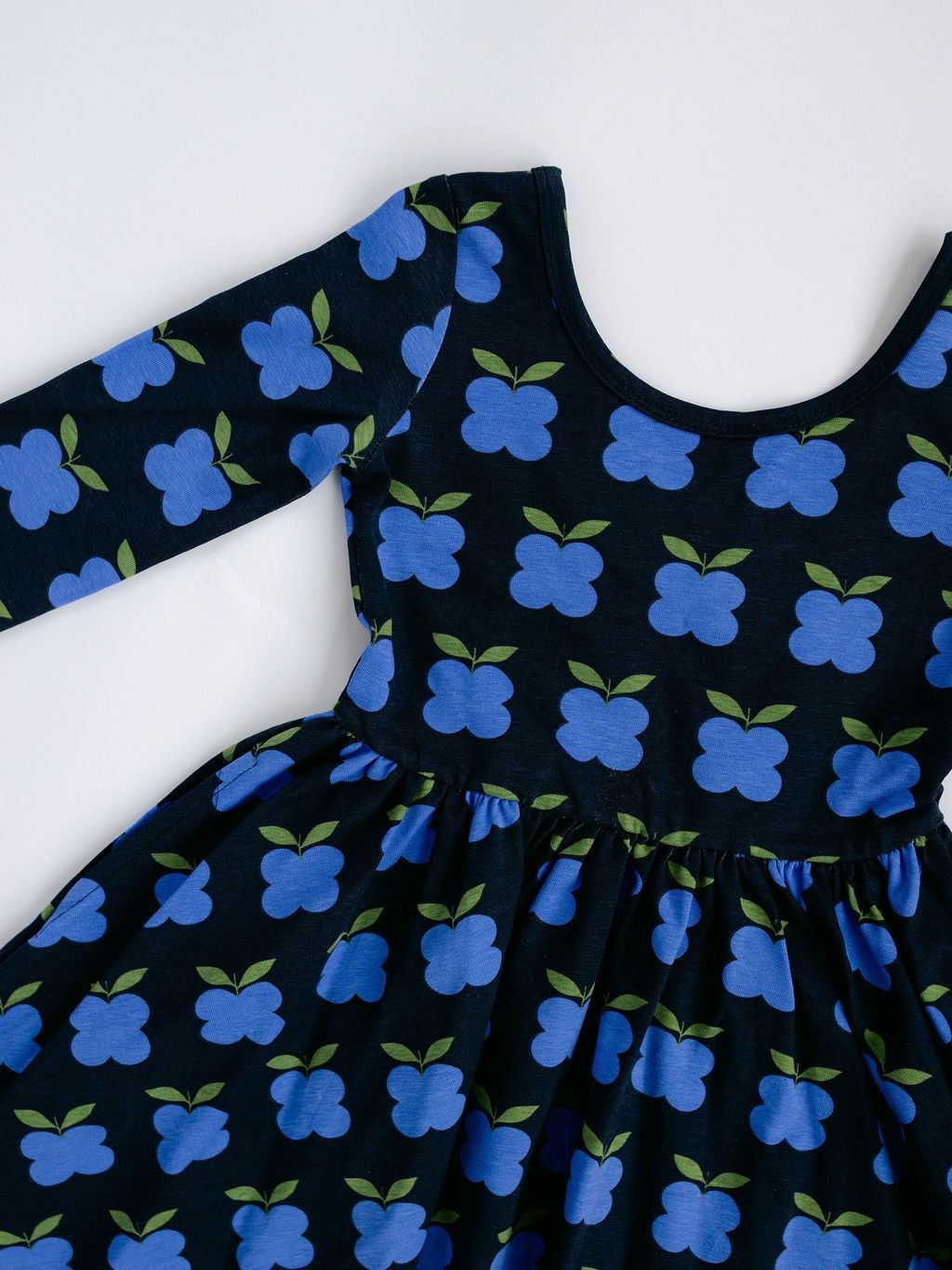 Twirl Dress in Indigo Fruit