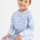 Cassidy Comfy Crewneck, Blue Choo Choos