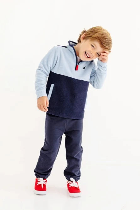Hayword Half Zip Fleece, Barrington Blue/Nantucket Navy