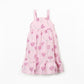 Woven Dress, Dark Pink Tulips