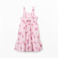 Woven Dress, Dark Pink Tulips