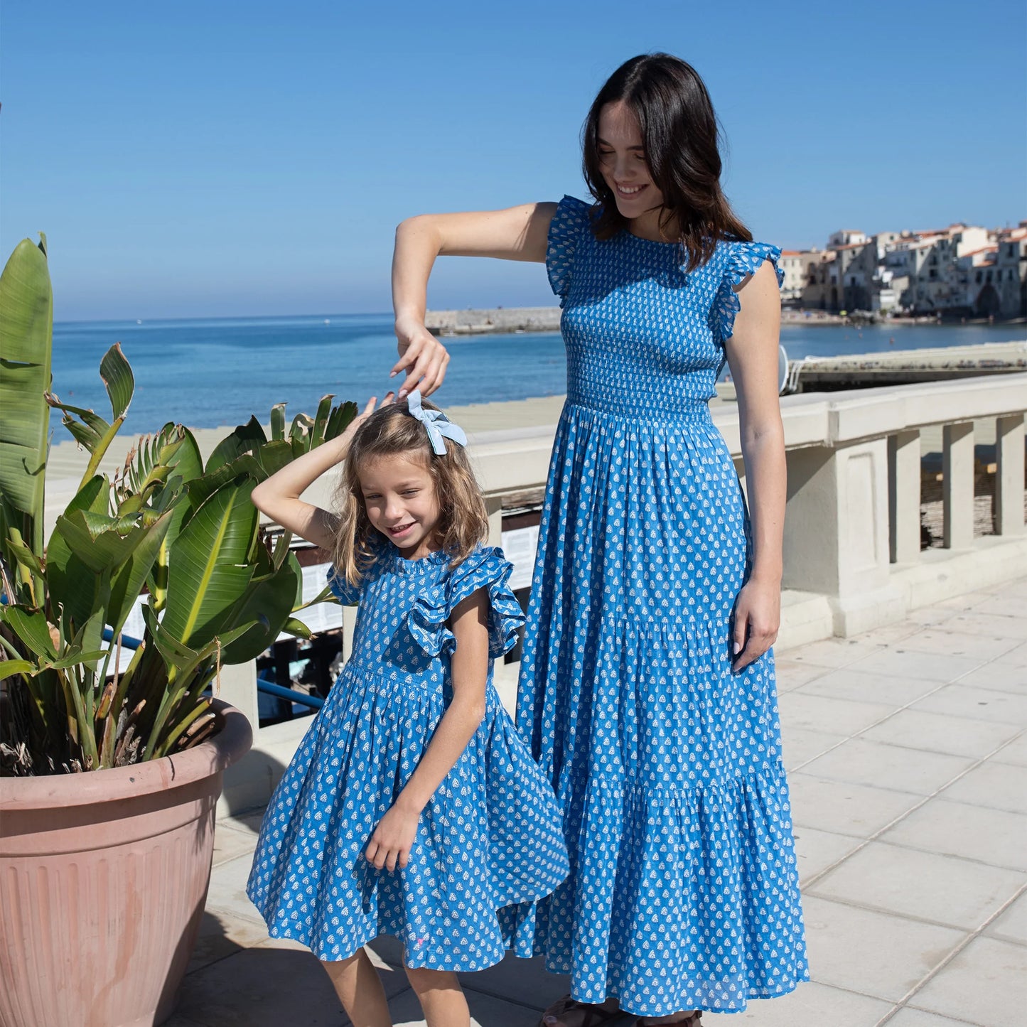 Women's Sen Dress, Blue Tear Drop