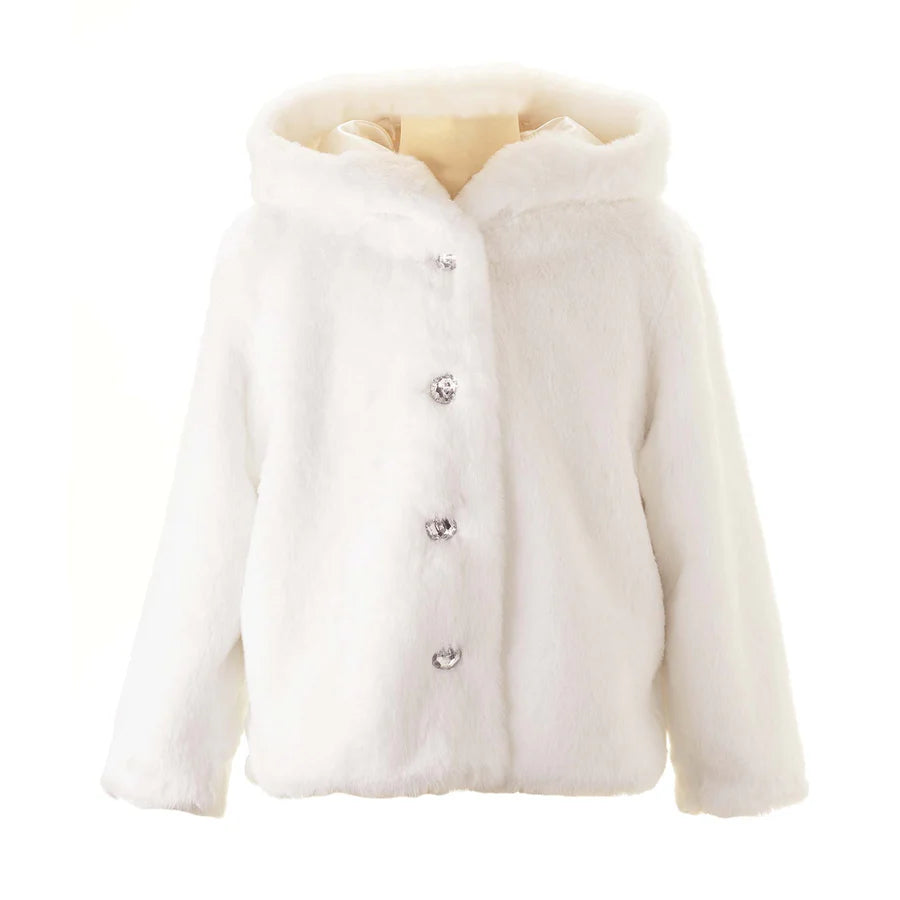 Diamonte Faux Fur Jacket
