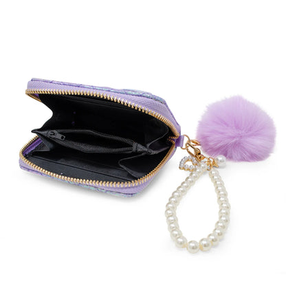 Mermaid Tail Pearl Snap Quilted Wallet
