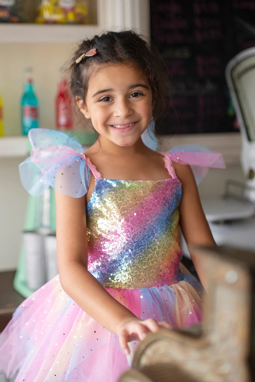 Rainbow Fairy Dress w/Wings