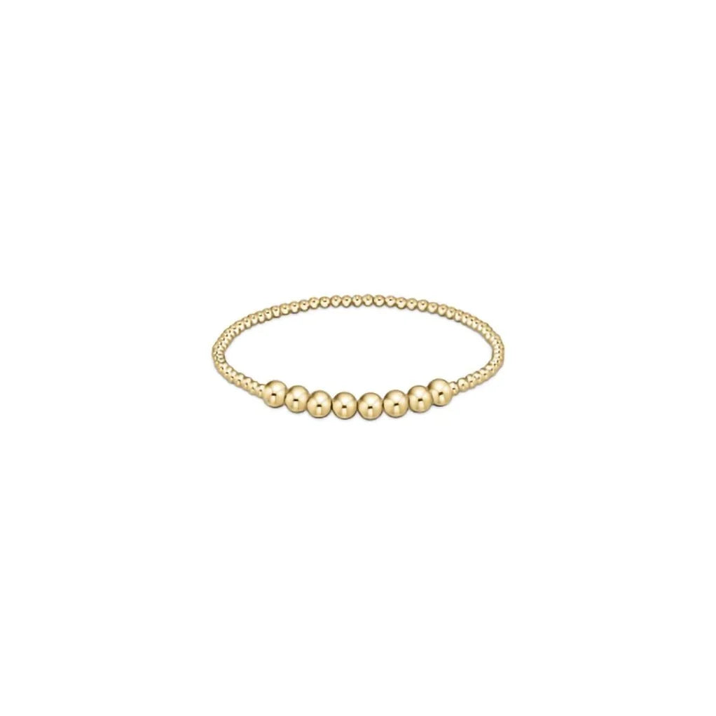 Classic Gold Beaded Bliss 2mm Bead Bracelet - 4mm Gold