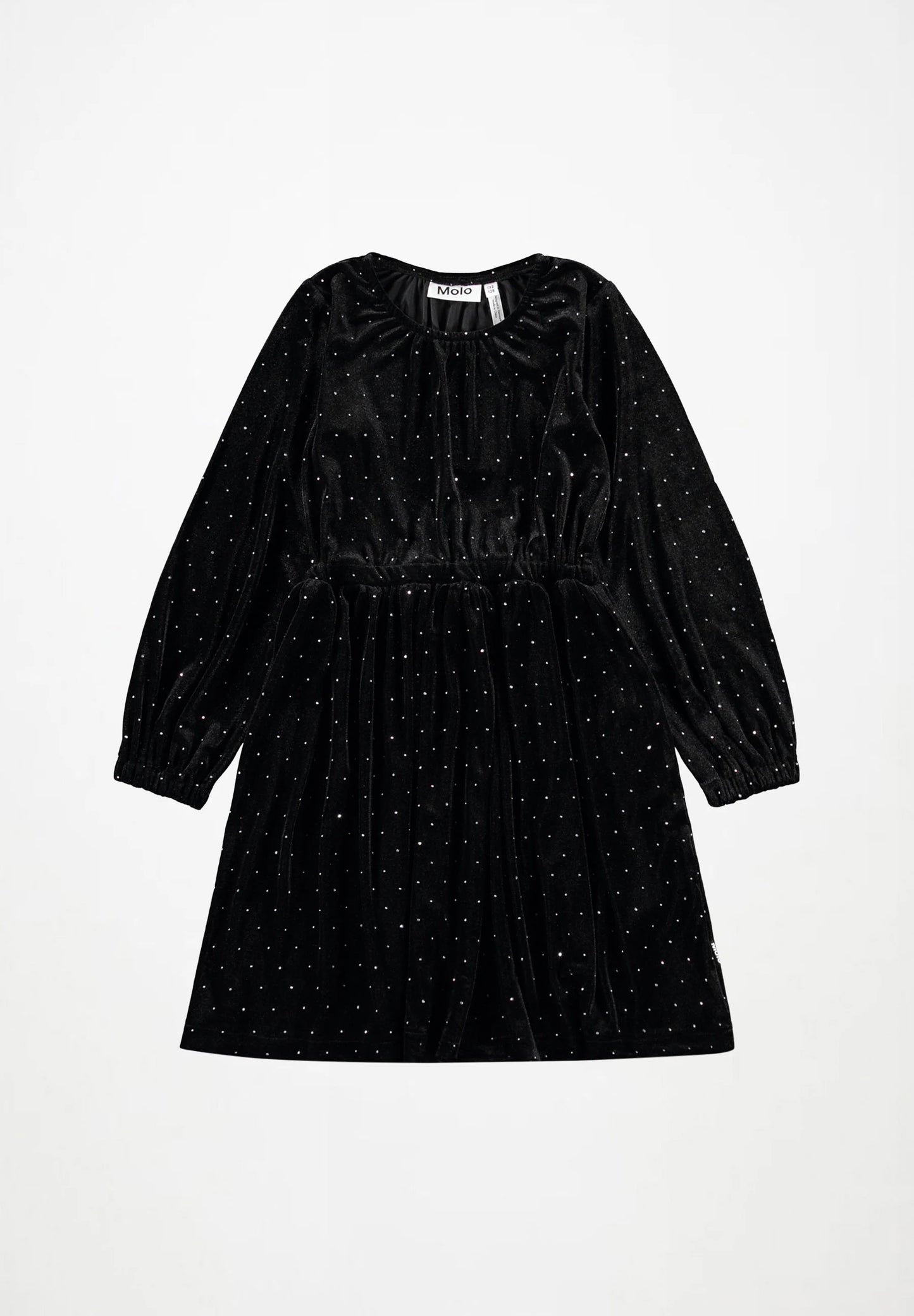 Carolyn L/S Dress, Black Stones