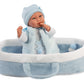 Tristan 16.5" Articulated Soft Body Doll w/Carrycot