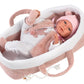 Opal 16.5" Articulated Soft Body Doll w/Carrycot