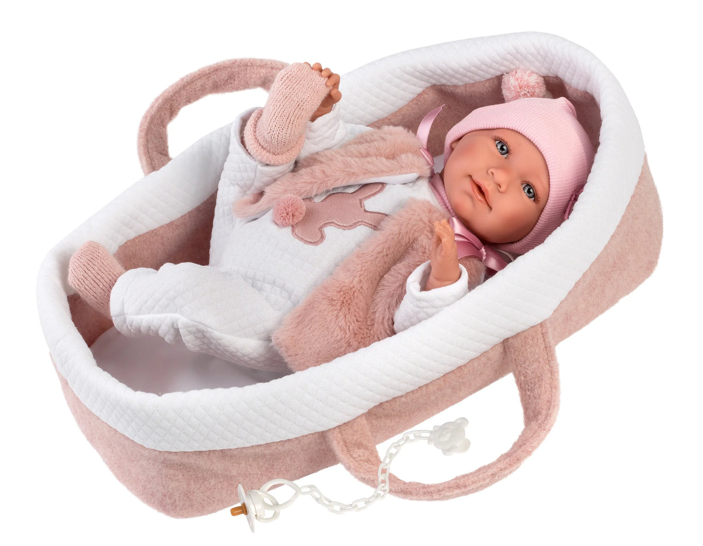 Opal 16.5" Articulated Soft Body Doll w/Carrycot