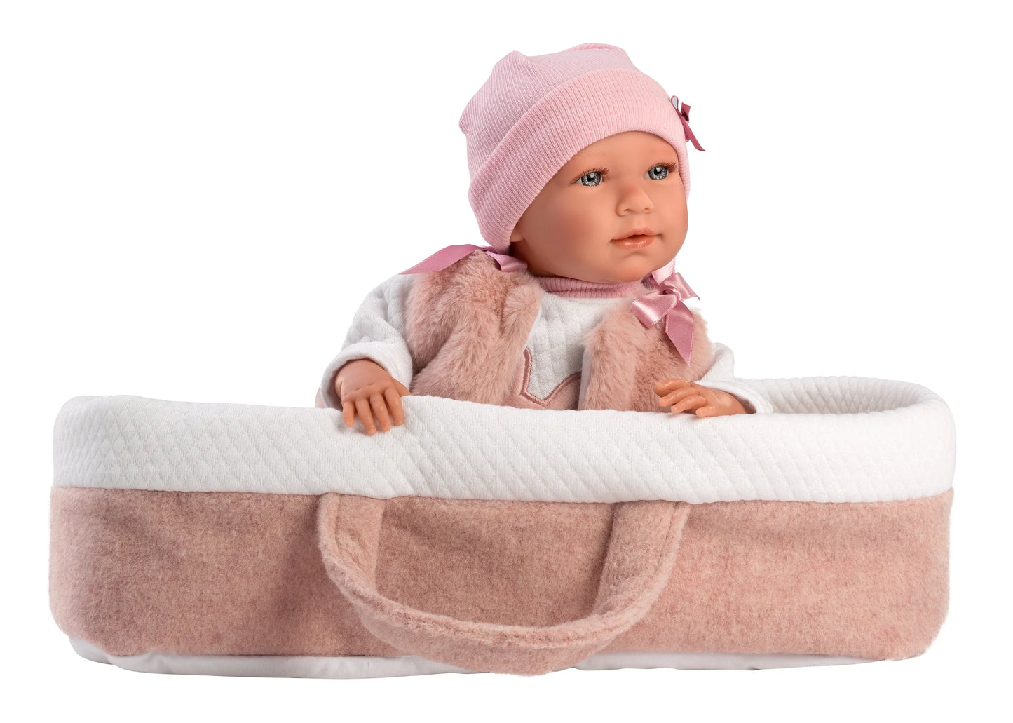 Opal 16.5" Articulated Soft Body Doll w/Carrycot