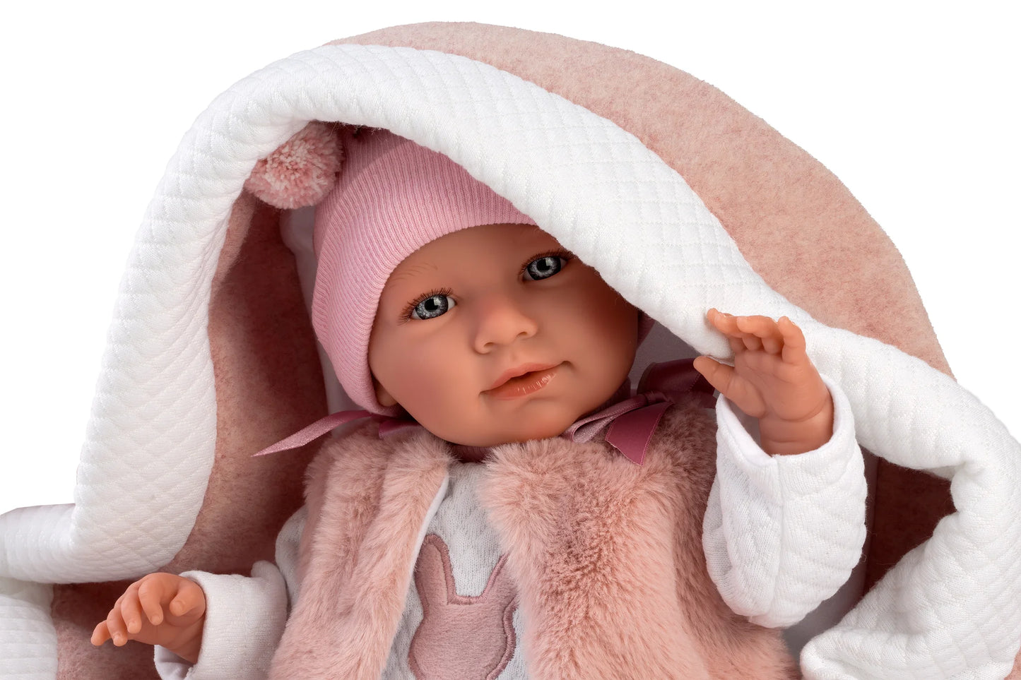 Opal 16.5" Articulated Soft Body Doll w/Carrycot