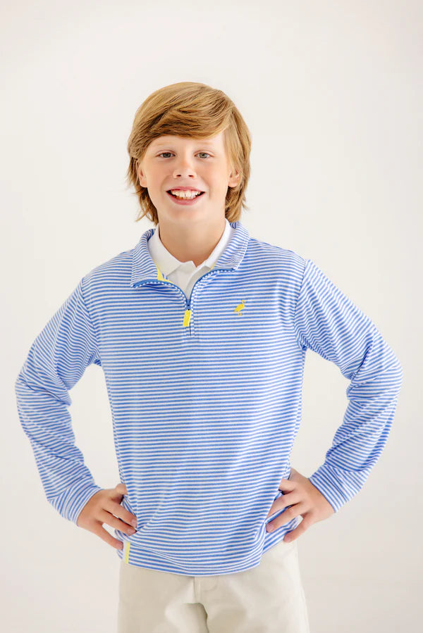 Prepletic Hayword Half Zip, Barbados Blue Stripe