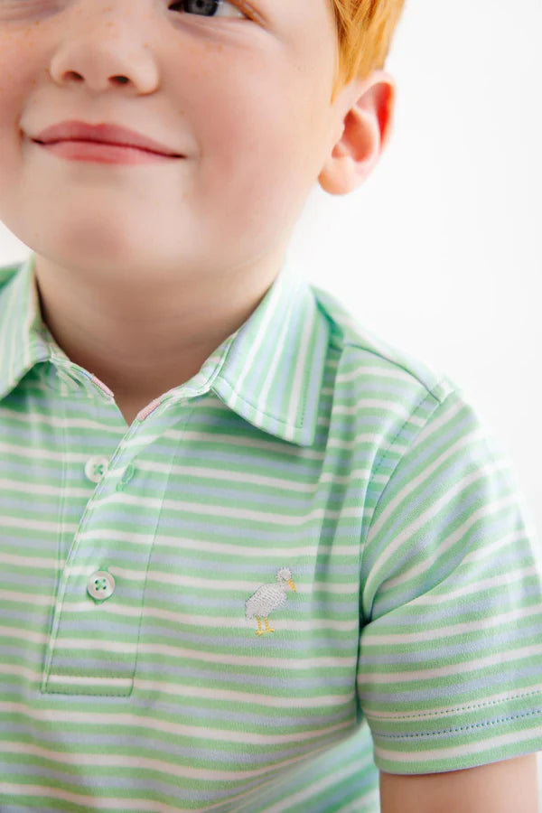 S/S Prim & Proper Polo & Onesie, Sumner County Stripe